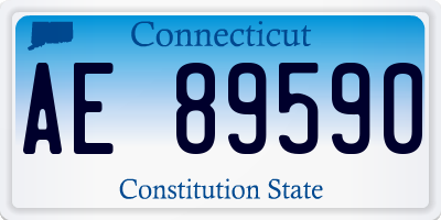 CT license plate AE89590