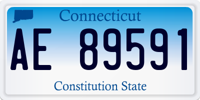 CT license plate AE89591
