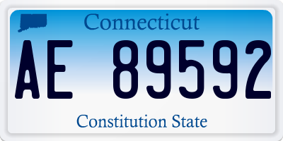 CT license plate AE89592