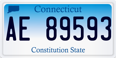 CT license plate AE89593