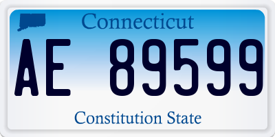 CT license plate AE89599