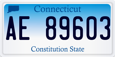 CT license plate AE89603