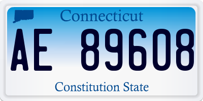 CT license plate AE89608