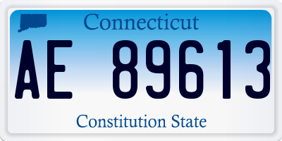 CT license plate AE89613
