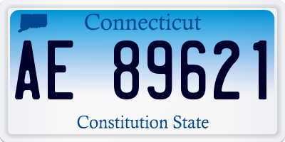 CT license plate AE89621