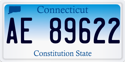 CT license plate AE89622
