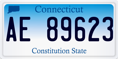 CT license plate AE89623