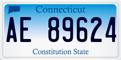 CT license plate AE89624