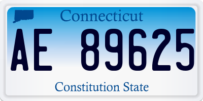 CT license plate AE89625