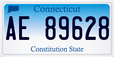 CT license plate AE89628