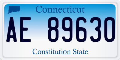 CT license plate AE89630