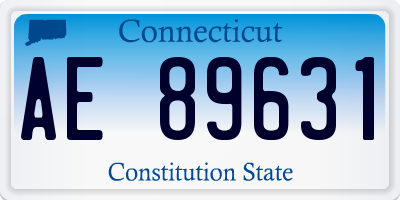 CT license plate AE89631