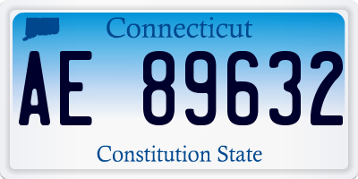 CT license plate AE89632