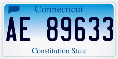CT license plate AE89633