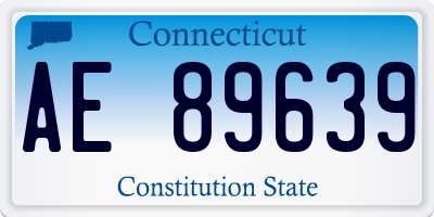 CT license plate AE89639