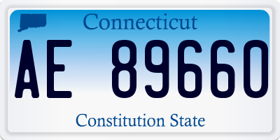 CT license plate AE89660