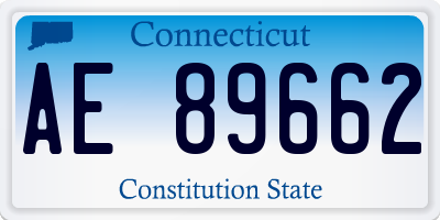 CT license plate AE89662