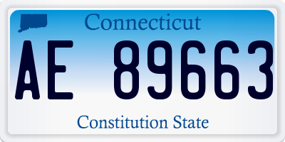 CT license plate AE89663