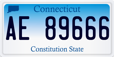 CT license plate AE89666