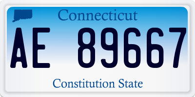 CT license plate AE89667
