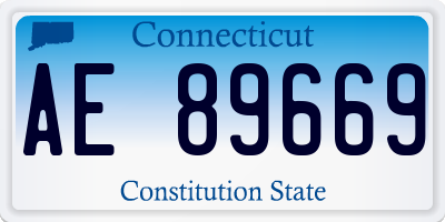 CT license plate AE89669