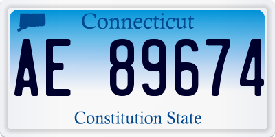 CT license plate AE89674