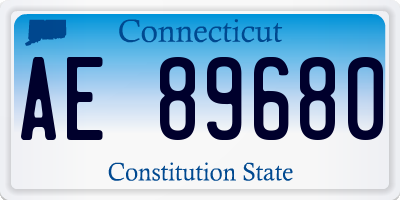 CT license plate AE89680