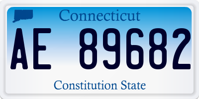 CT license plate AE89682