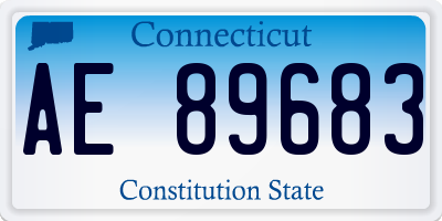 CT license plate AE89683