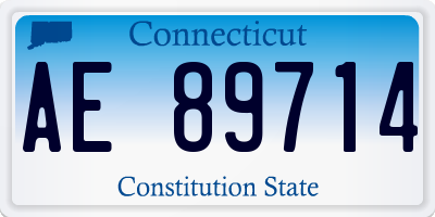 CT license plate AE89714