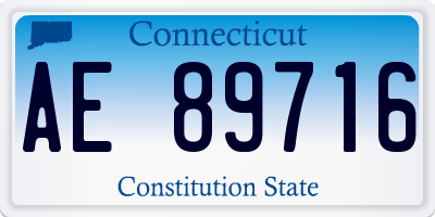 CT license plate AE89716