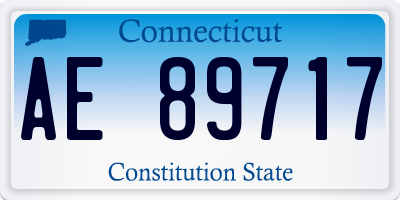 CT license plate AE89717