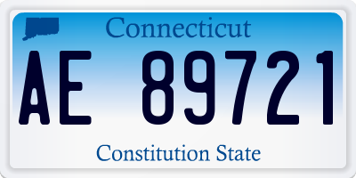 CT license plate AE89721