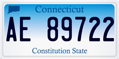 CT license plate AE89722
