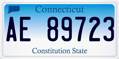 CT license plate AE89723