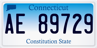 CT license plate AE89729