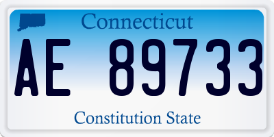 CT license plate AE89733
