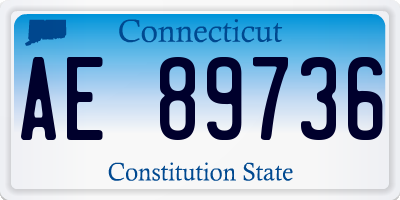 CT license plate AE89736