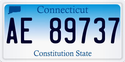 CT license plate AE89737