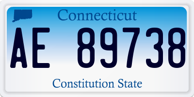 CT license plate AE89738