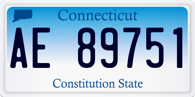 CT license plate AE89751