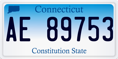 CT license plate AE89753