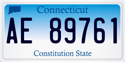 CT license plate AE89761