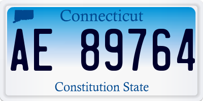 CT license plate AE89764