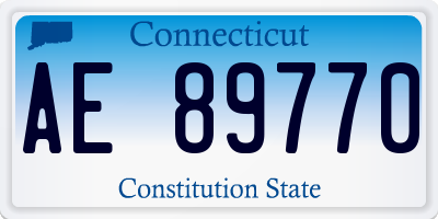 CT license plate AE89770
