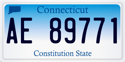 CT license plate AE89771
