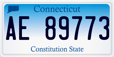 CT license plate AE89773