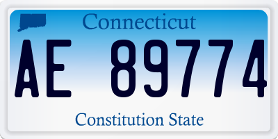 CT license plate AE89774