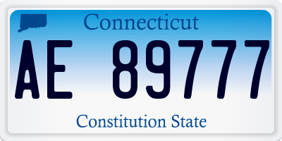 CT license plate AE89777