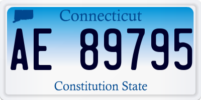 CT license plate AE89795